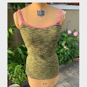 Pink and Green Free People Camisole